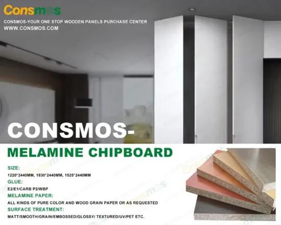 Hot Sale 4X8 3mm 12mm 15mm 18mm Melamine Coated Chipboard Particle Board