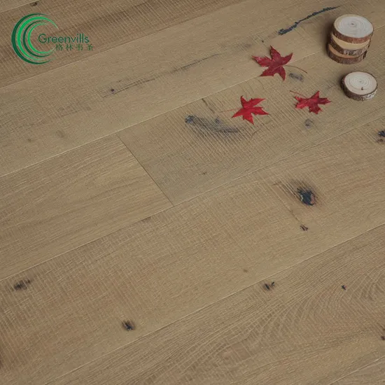 Click Locking Three Layer European White Oak Engineered Wood Floor for Hotel Project Usage Indoor 